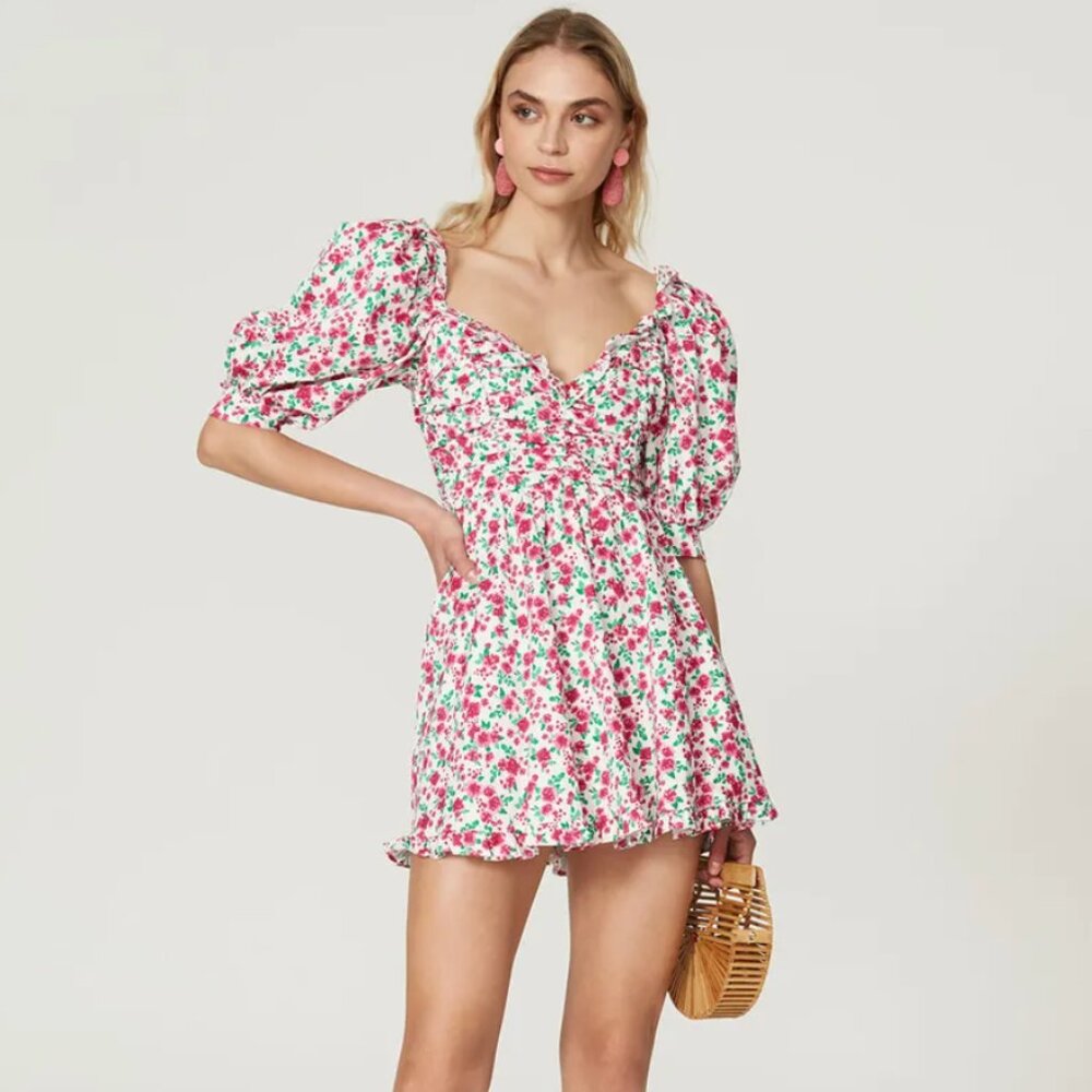 For Love and Lemons Petal Mini Dress